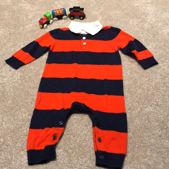 GAP Other - Baby Gap Sweater/knit one piece orange/blue 6-12mo